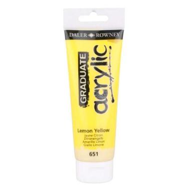 Imagem de Tinta Acrílica Graduate 120ml Amarelo Limão 651 Daler Rowney, LEMON YE