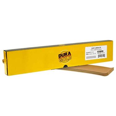 Imagem de Dura-Gold – Premium – 40 folhas de madeira de grão – Lençóis de longboard pré-cortados 6,35 cm de largura por 40,64 cm de comprimento – Adesivo autoadesivo PSA de lixa longboard – Caixa com 25 folhas de acabamento em lixa, LB600-25, 600-Grit
