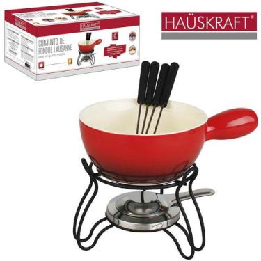 Imagem de Jogo De Fondue De Porcelana Lausanne Com 4 Garfos / Panela / Suporte H