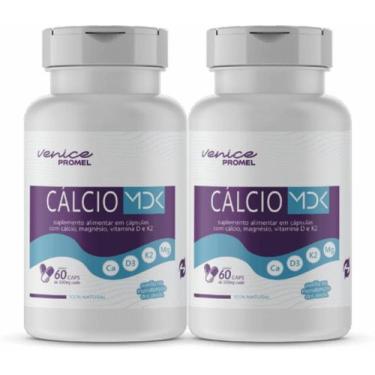 Imagem de Kit com 02 - Calcio Mdk (Calcio, Magnesio, Vitamina D3 E K2) 60 Capsul