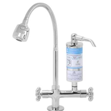 Imagem de Torneira Furkin Cozinha Gourmet Flexível Mesa Filtro Slim