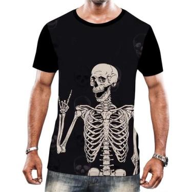 Imagem de Camisa Camiseta Arte Tumblr Esqueletos Caveira Ossos Moda 15 - Enjoy S
