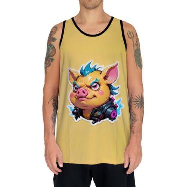 Imagem de Camiseta Regata Tshirt Animais Cyberpunk Javali Porcos HD 1 - Enjoy Sh