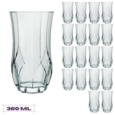 Imagem de Jogo 18 Copos Chiques 360ml Opera Drinks Vidro Mesa Posta - Marilar