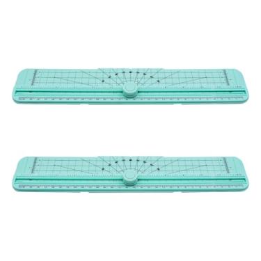 Imagem de Cortador de papel com 2 peças, cortador de papel portátil de 30,5 cm, guilhotina de corte reto, cortador de papelão para papel, foto, vinil, etiqueta, cupom, papel artesanal (verde)