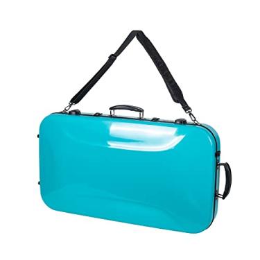 Imagem de Crossrock Capa dupla de fibra de vidro - serve para bandolim estilo A/F e violino 4/4, inclui trava TSA, cobertor protetor, higrômetro, alças de ombro removíveis - azul menta (CRF2020MVMB)