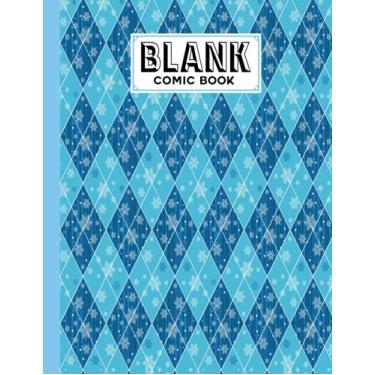 Imagem de Blank Comic Book: Premium Rhombuses Cover Blank Comic Book, Create Your Own Story, Journal, Notebook, Sketchbook for Kids and Adults, 120 Pages - Size 8.5" x 11" Notebook by Valerie Fitzgerald