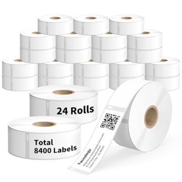 Imagem de Tacnology 24 rolos 8400 etiquetas térmicas diretas compatíveis com DYMO 30252 (1-1/20.3 cm x 3-1/5.1 cm) Etiquetas de endereço e código de barras para impressoras de mesa Dymo Label 450, 450 Turbo, 4X