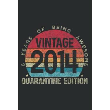 Imagem de 6Th Birthday Retro Limited Edition 2014 Quarantine Birthday: HEARTS JOURNAL: 6" x 9", 120 Pages, Lined For Memo Diary Journal, Memo Diary Subject Notebooks Planner for Travelers, Students, Office.