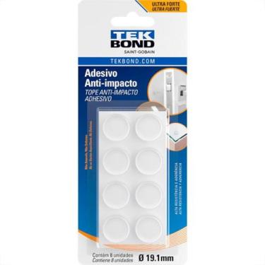 Imagem de Anti Impacto Adesivo Tekbond Redondo 19Mm Com 8 Pecas