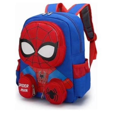 Imagem de Mochila escolar do homem aranha - Jamesvariedades , Azul