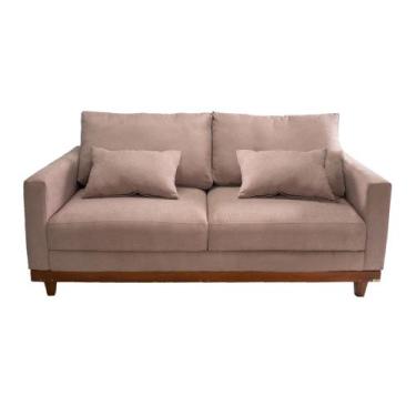Imagem de Sofá 3 Lugares London Linha Luxo 2,30 - Suede Perola - Novo Encanto
