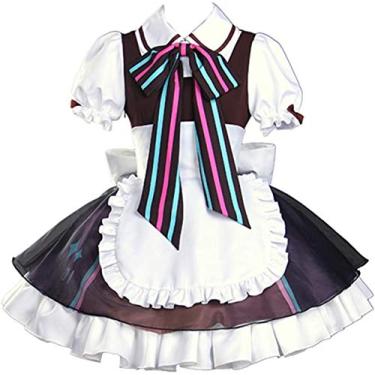 Imagem de Fantasia feminina virtual para cosplay e fantasia de empregada de Halloween, conjunto completo, Tamanho:, Small