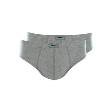 Imagem de Kit com 2 Cuecas Slip Mash 074.59 Plus Size, Cinza, XXGG