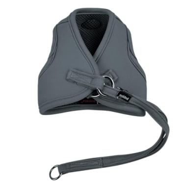 Imagem de Puppia Peitoral ecológico ecológico para cães pequenos e médios, cinza, grande