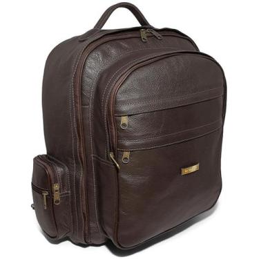 Imagem de Mochila De Couro Masculina Para Viagem Tamanho Extra Grande - Le Voyag