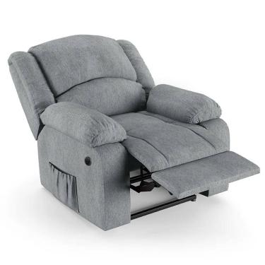 Imagem de Poltrona Do Papai Reclinável Pietra Power Elétrica Fh9 Linho Cinza - Mpozenato