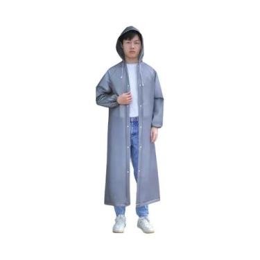 Imagem de Poncho De Chuva Transparente À Prova De Vento EVA Feminino Bicicleta M