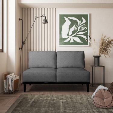 Imagem de Sofá 2 Lugares Boreal Cabecasa Madeiramadeira Cinza Escuro
