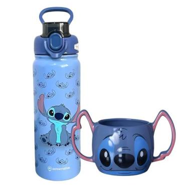 Imagem de Presente Dia Dos Namorados Kit Stitch Com Garrafa e Caneca - Pillowtex