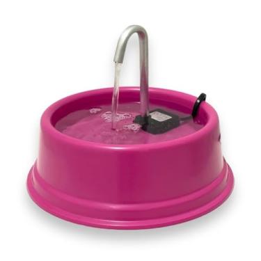 Imagem de Bebedouro Automático para Gatos e Cães com Fonte de Água 1,2 Litros (Rosa)