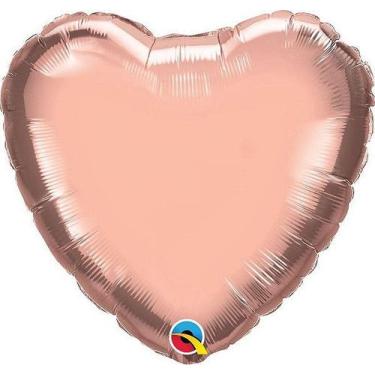Imagem de Balão de Festa Microfoil 18" 45cm - Coração Rose Gold Metalizado - 01 