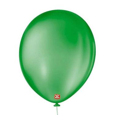 Imagem de Balão de Festa Látex Liso - Verde Bandeira - 50 Unidades - Balões São 