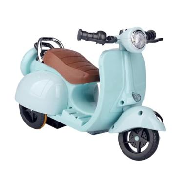 Imagem de TTETTZ Acessório para boneca de motocicleta, enfeite para casa de bonecas, decoração para casa, brinquedo elétrico interativo, suprimentos para animais de, Azul