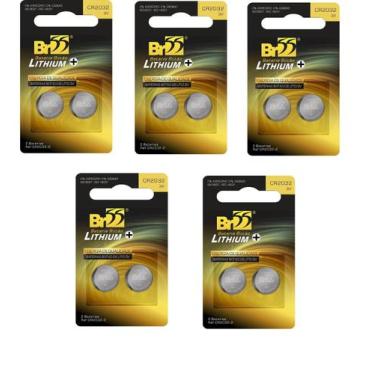 Imagem de Bateria Moeda Cr 2032 Cr-2032 3V Lithium Cartela Cr2032 10Un - Flexgol