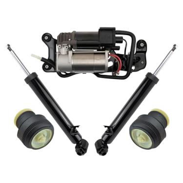 Imagem de TRQ Kit de suspensão a ar traseira, compressor de suspensão pneumática, amortecedor compatível com BMW X5 2014-2018 2015-2019 X6