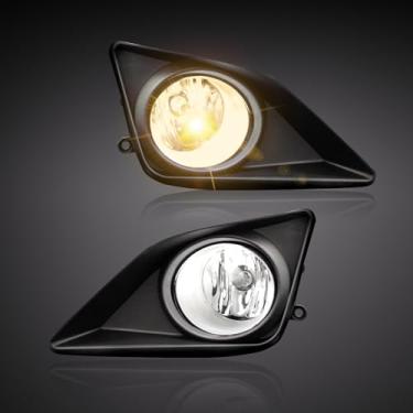 Imagem de Boxlight Conjunto de farol de neblina para Toyota Corolla 2008-2010 Kit de farol de neblina com lâmpadas halógenas H11 12V 55W Luzes de neblina dianteiras incluídas Chicote de fiação e biséis do