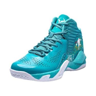 Imagem de Tênis De Basquete Masculino Roxo De Cano Alto Respirável Feminino Espo