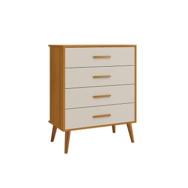 Imagem de Cômoda Gaveteira Infantil Isis Reller 4 Gavetas em MDF Retrô