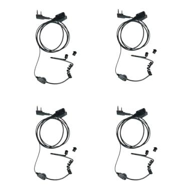 Imagem de Sarcia Fones de ouvido Walkie Talkies de 2 pinos K Head com tubo acústico PTT preto Covert Air para Baofeng UV-5R UV82 BF-888S BF-F8HP Kenwood NX-1200 NX-1300 RT15 RT21 RT22 RT68 rádio bidirecional