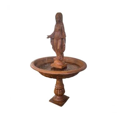 Imagem de Chafariz Escultura Nossa Senhora 85cm Ferro Fundido Jardim Capela Imagem Fazenda