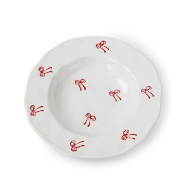 Imagem de Koythin Conjunto de tigela de ramen de chapéu de palha de cerâmica, tigelas de macarrão, tigela de servir salada para macarrão, jantar, salada, pode ir ao micro-ondas na lava-louças (arco de linha