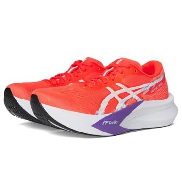 Imagem de ASICS Tênis de corrida feminino Magic Speed 4, Vermelho claro/branco, 34