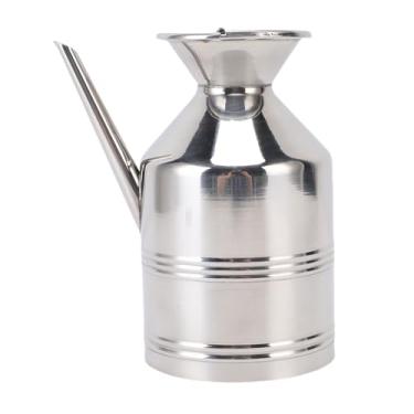 Imagem de Pssopp Contêiner de óleo Multifuncional, Dispensador de óleo de Aço Inoxidável Gadget de Cozinha Multifuncional para Molho de Soja de Vinagre (C)