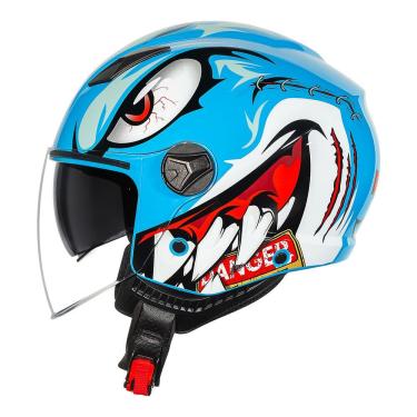 Imagem de Capacete Norisk Orion Sv Danger Azul Aberto Com Oculos