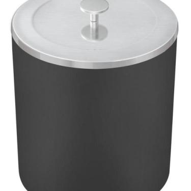 Imagem de Lixeira Tramontina Útil com Tampa em Aço Inox Preto 5 L