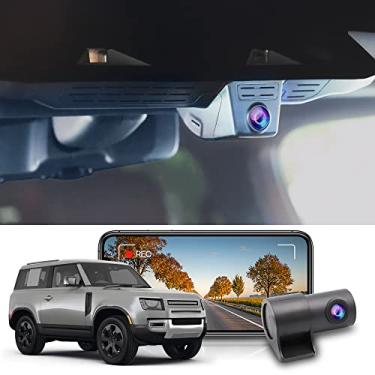 Imagem de Fitcamx Câmera de painel duplo 2K para Land Rover Defender 110 90 130 P300 P400 P500 P525 P635 S SE V8, visual OEM, vídeo HD 1440P + traseira 1080P, Wi-Fi e aplicativo, sensor G de gravação em loop