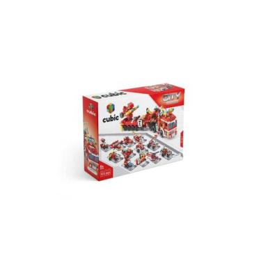 Imagem de Blocos de Montar Cubic 12 em 1 Bombeiro 557 Peças - Multikids