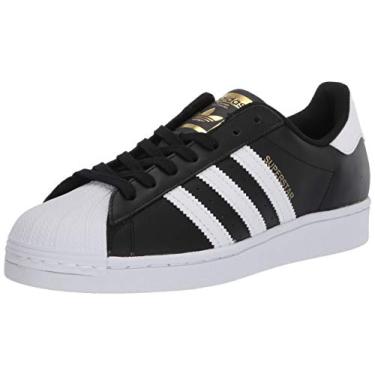Imagem de adidas Originals Tênis feminino Superstar, Preto/branco/preto, 10