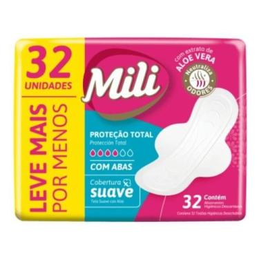 Imagem de Absorvente Mili Protecao Total Suave C/abas 32 Unidades - Mili S.A.