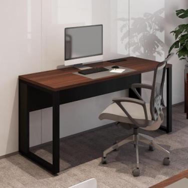 Imagem de Mesa de Escritório Plataforma 120cm 1 CX Tomada Pé Metal F5 - F5 Offic