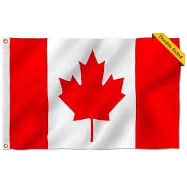 Imagem de Bandeira do Canadá, bandeira do Canadá 3x5, bandeira do Canadá bordada dupla face, bandeira resistente do Canadá ao ar livre, bandeira de nylon do Canadá feita no Canadá, bandeira do Canadá com ilhós