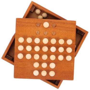 Imagem de Toddmomy Wooden Game with Single Chess Peg Intelligence for Families and Friends Enhances Logical Thinking and Patience Present for Board Game Enthusiasts