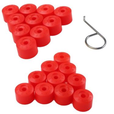 Imagem de Nihfien 20 peças de tampas de porca de roda de carro de 17 mm, tampas de proteção de parafuso de pneu automotivo à prova de poeira, tampa central da roda com ferramenta de remoção Desmantelar