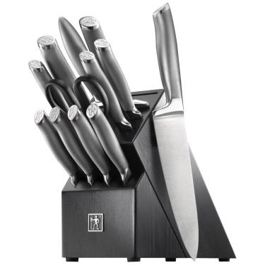 Imagem de Conjunto de Facas com Afiador Embutido e Bloco de Bancada 13 Peças, HENCKELS 17500 000, Prateado