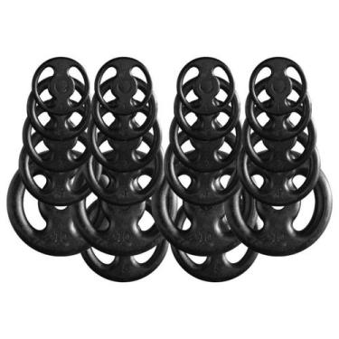 Imagem de Combo com 22 Anilhas de Ferro Fundido - 90 Kg - 2M